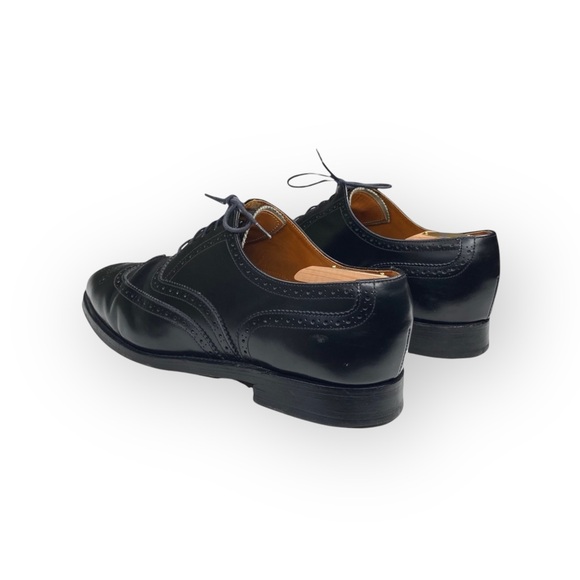 Polo Ralph Lauren ❁ Classic Oxford Wingtip Dress Shoes ❁ Black Leather ❁ 11.5 - Picture 6 of 17